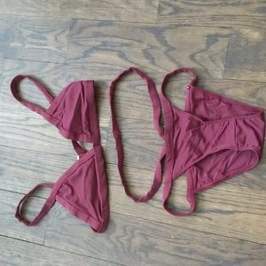 Burgundy Lioness bikini